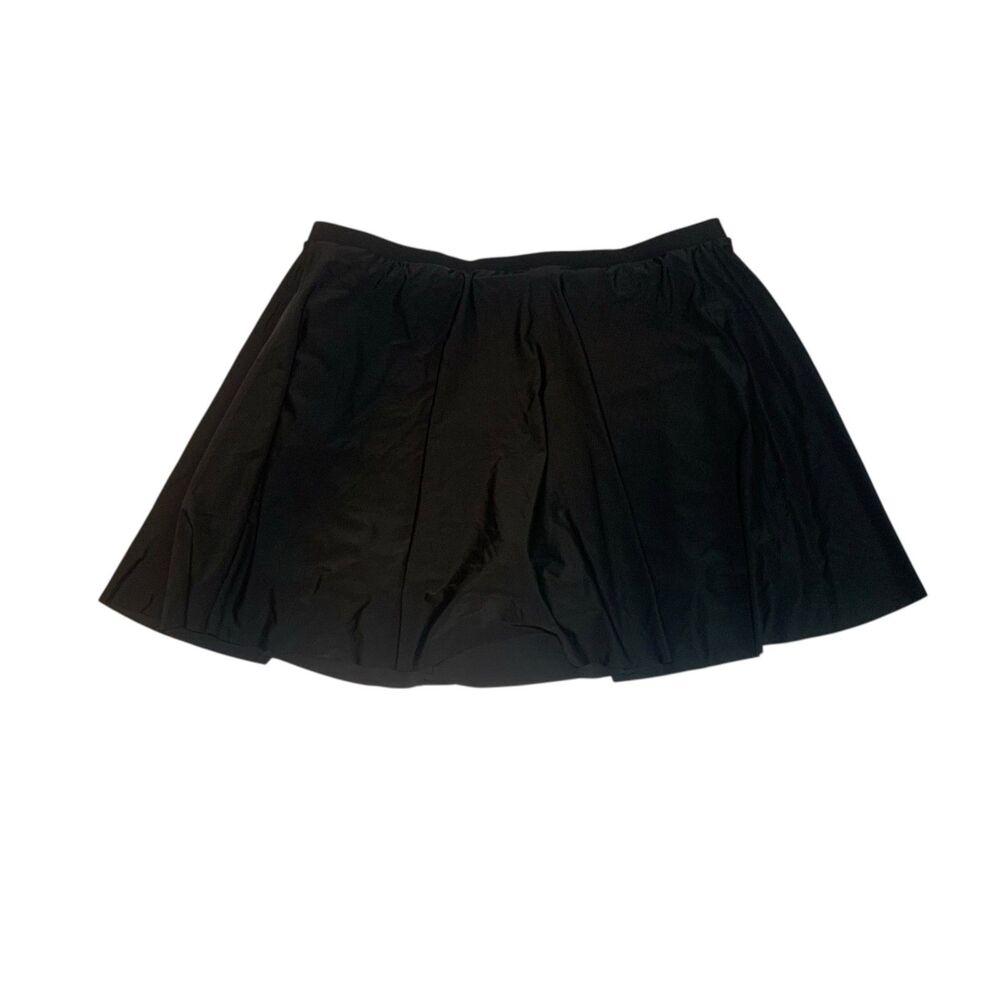 Bloomchic Black Skort Bathing Suit Bottom Swim 26 Nylon Spandex NWT Vacation